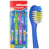 Colgate Ocean Explorer Extra Soft Toothbrush Value Pack, 2-8 Years, 4 Count