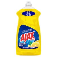 Ajax Ultra Super Degreaser Dishwashing Liquid Dish Soap, Lemon Scent - 52 Fluid Ounce