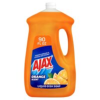 Ajax Ultra Triple Action Dishwashing Liquid Dish Soap, Orange Scent - 90 Fluid Ounce