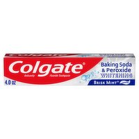 Colgate Baking Soda & Peroxide Whitening Brisk Mint Anticavity Fluoride Toothpaste, 4.0 oz