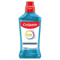Colgate Total Active Prevention Peppermint Antigingivitis Antiplaque Mouthwash, 33.8 fl oz, 33.8 Fluid ounce
