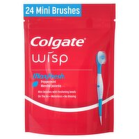 Colgate Wisp MaxFresh Peppermint Mini-Brushes with Freshening Beads, 24 count
