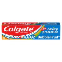 Colgate Kids Cavity Protection Bubble Fruit Fluoride Toothpaste, 4.6 oz, 4.6 Ounce
