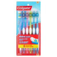 Colgate Extra Clean Soft Toothbrushes Value Pack, 6 count, 6 Each