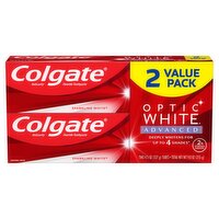 Colgate Optic White Advanced Sparkling White Teeth Whitening Toothpaste Value Pack 4.5 oz 2 Pack