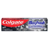 Colgate MaxFresh Charcoal Mint Anticavity Fluoride Toothpaste, 6.3 oz, 6.3 Ounce