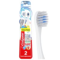 Colgate Extra Soft Baby Toothbrush Value Pack, 0-2 Years, 2 count