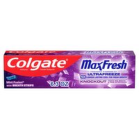 Colgate MaxFresh KnockOut Mint Fusion Anticavity Fluoride Toothpaste, 6.3 oz