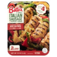 Botto's Sweet Italian Sausage with Peppers & Onions, 32 oz