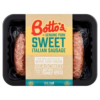 Botto's Genuine Pork Sweet Italian Sausage, 16 oz