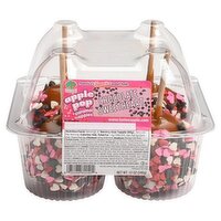 Tastee Chocolate Sweetheart Caramel Apples Pop, 4 count, 12 oz