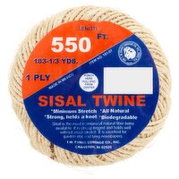 The T.W. Evans Cordage Company 550 ft 1 Ply Sisal Twine, 1 Each