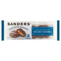 Sanders Milk Chocolate Sea Salt Caramels, 3 count, 1.5 oz