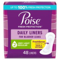 Poise Fresh Protection Very Light Regular Daily Liners, 48 count, 48 Each