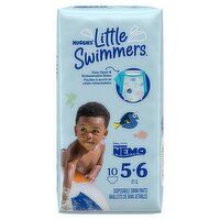 Huggies Little Swimmers Disposable Swim Pants, Size 5-6, 32+ lb, 10 count