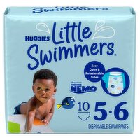 Huggies Little Swimmers Disposable Swim Pants, Size 5-6, 32+ lb, 10 count, 10 Each
