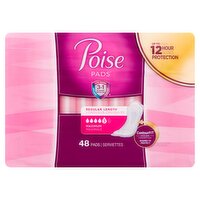 Poise Fresh Protection Maximum Regular Pads, 48 count, 48 Each