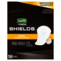 Depend for Men Light Shields, 58 count, 58 Each