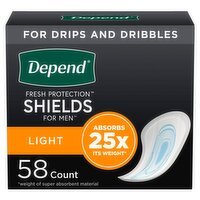 Depend for Men Light Shields, 58 count