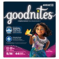 Goodnites Girls Bedwetting Underwear, Sizes 6-8, S/M, 43-68 lbs, 44 count