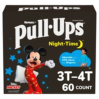 Huggies Pull-Ups Night Time Training Pants, 3T-4T, 32-40 lbs, 60 count