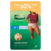 Depend Fresh Protection Maximum Underwear, M, 30 count, 30 Each