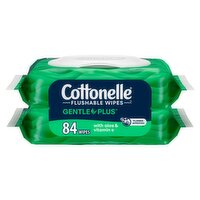 Cottonelle GentlePlus Hypoallergenic Flushable Wipes, 42 count, 2 packs