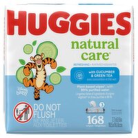 Huggies Natural Care Disney Refreshing Baby Wipes with Cucumber & Green Tea, 3 pack, 168 count, 168 Each