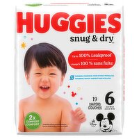 Huggies Snug & Dry Diapers, Size 6, Over 35 lb, 19 count