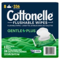 Cottonelle GentlePlus Hypoallergenic Flushable Wipes, 336 count