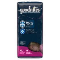 Goodnites Bedwetting Underwear, Size XL, 95-140+ lbs, 9 count