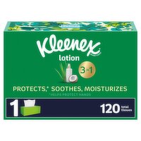 Kleenex Lotion 3 in 1 Coconut Oil + Aloe Tissues, 120 count