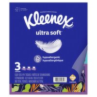 Kleenex Ultra Soft 3-Ply Tissues, 120 count, 3 pack, 360 Each