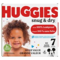 Huggies Snug & Dry Diapers, Size 7, Over 41 lb, 80 count