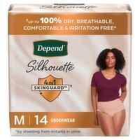 Depend Silhouette Maximum Underwear, M, 14 count