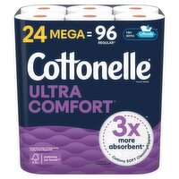 Cottonelle Ultra Comfort Toilet Paper Rolls, 244 2-ply sheets per roll, 24 count