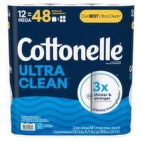 Cottonelle Ultra Clean Toilet Paper Rolls, 12 count, 34.08 Each