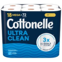 Cottonelle Ultra Clean Toilet Paper, 18 count