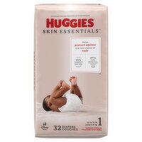 Huggies Skin Essentials Diapers, Size 1, up to 14 lb, 32 count, 32 Each