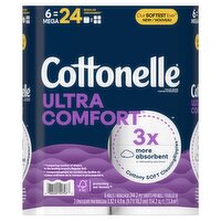 Cottonelle Ultra Comfort Toilet Paper Rolls, 6 count, 14.64 Each