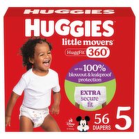 Huggies Little Movers HuggFit 360° Disney Baby Diapers, Size 5, over 27 lb, 56 count