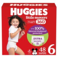 Huggies Little Movers HuggFit 360° Disney Baby Diapers, Size 6, over 35 lb, 48 Count