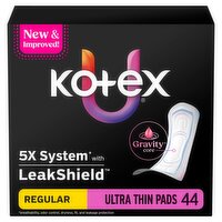 Kotex Regular Ultra Thin Pads, 44 Count
