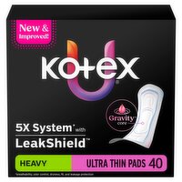 Kotex Ultra Thin Pads Heavy Absorbency, 40 Count