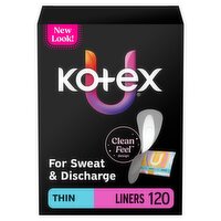 Kotex Daily Wrapped Liners Light Absorbency, 120 Count, 120 Each