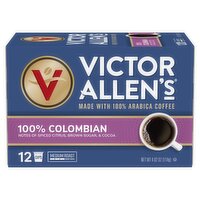 Victor Allen's Coffee 100% Colombian Medium Roast Coffee, 12 count, 4.02 oz, 4.02 Ounce