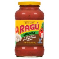 Ragú Chunky Mushroom & Green Pepper Sauce, 24 oz