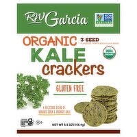 RW Garcia 3 Seed Organic Kale Crackers, 5.5 oz