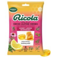 Ricola Honey Lemon Echinacea Drops Family Size, 45 count, 45 Each