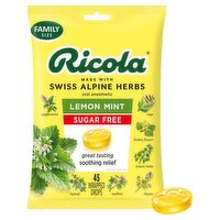 Ricola Sugar Free Lemon Mint Drops Family Size, 45 count